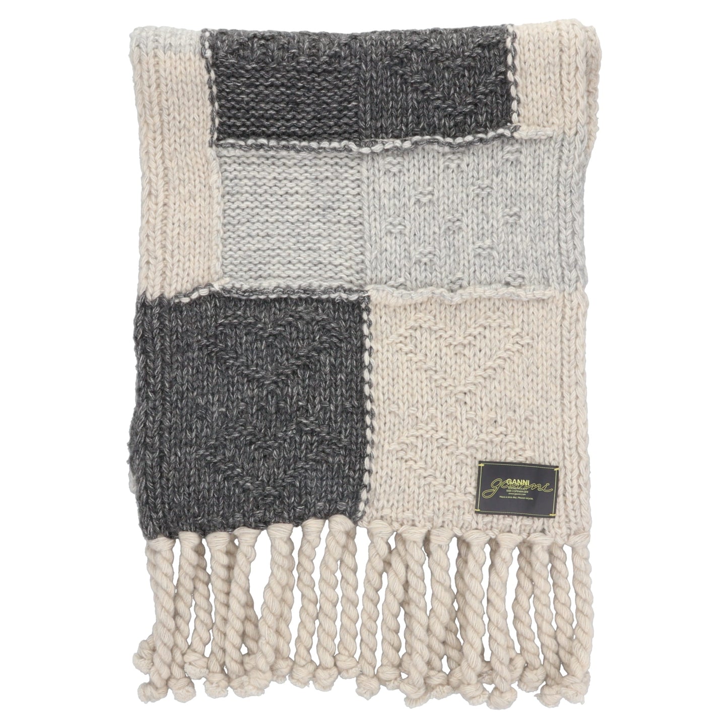WOOL COTTON MIX KINT SCARF / MULTICOLOUR