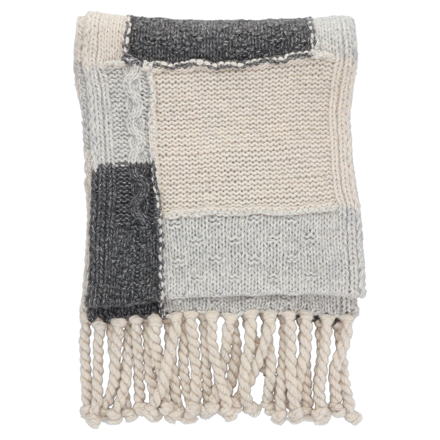 WOOL COTTON MIX KINT SCARF / MULTICOLOUR