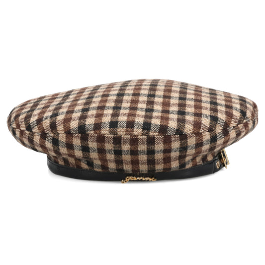 CHECKED WOOL MIX BERER / CHICORYCOF