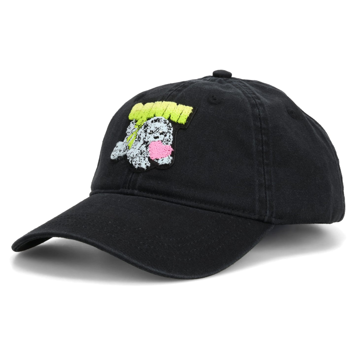 WASHED COTTON CANVAS PUPPY CAP / WASHED BLACK