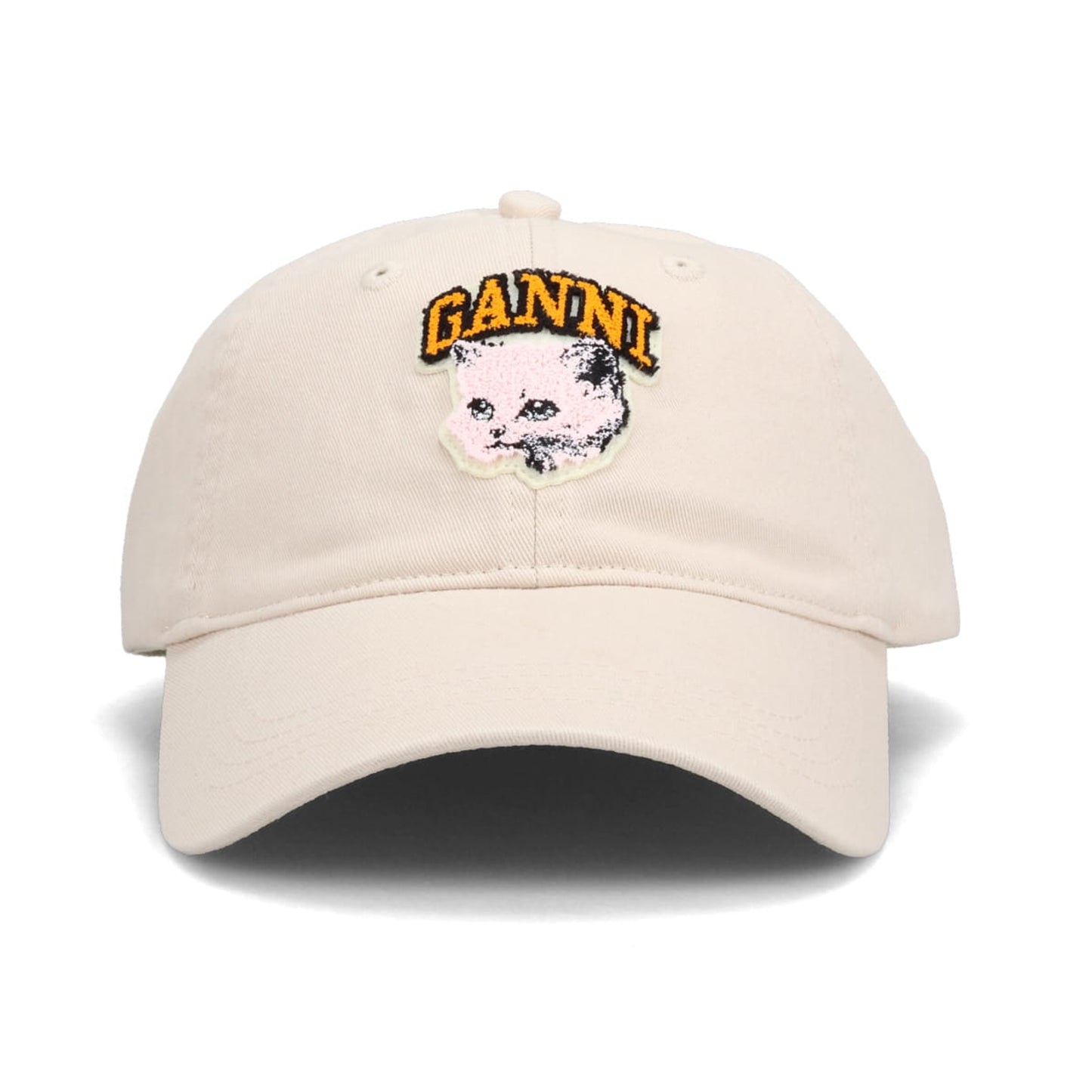 WASHED COTTON CANVAS CAT CAP / EGRET