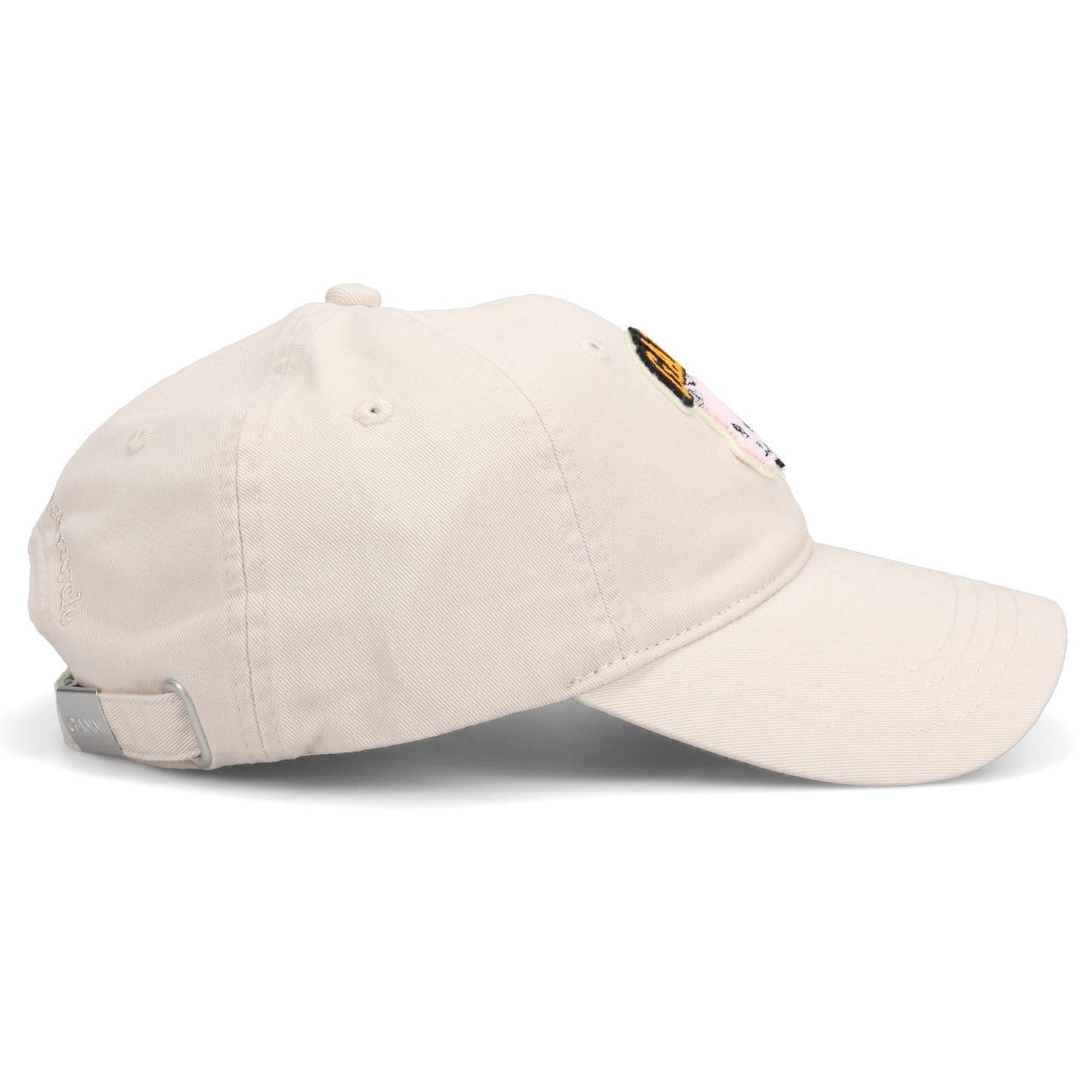 WASHED COTTON CANVAS CAT CAP / EGRET
