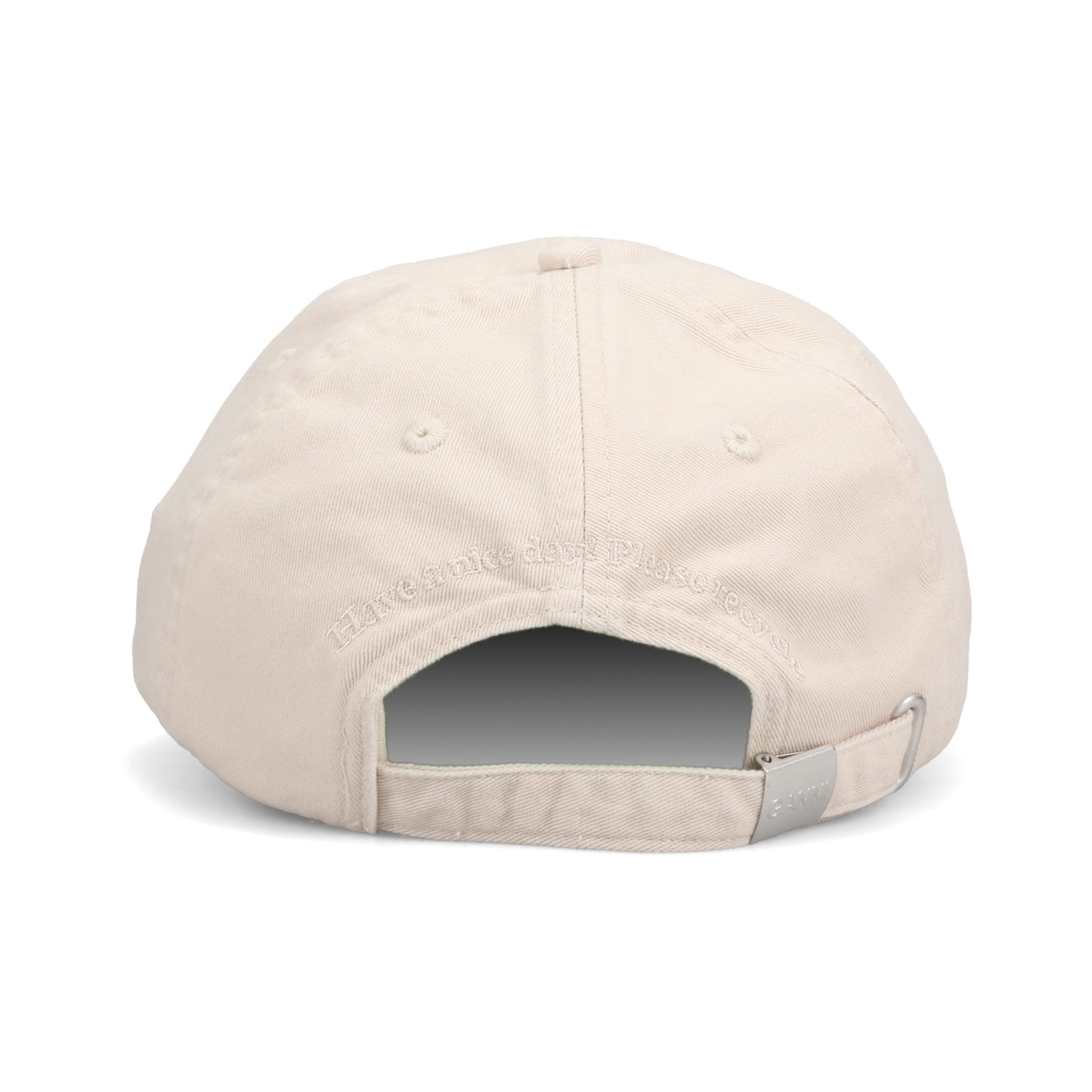 WASHED COTTON CANVAS CAT CAP / EGRET