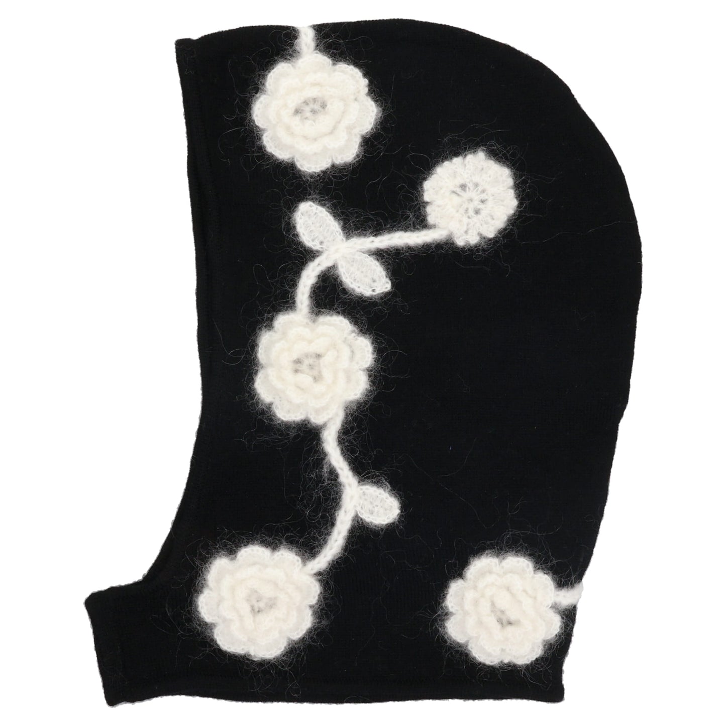 BONNET CROCHET FLOWERS / BLACK