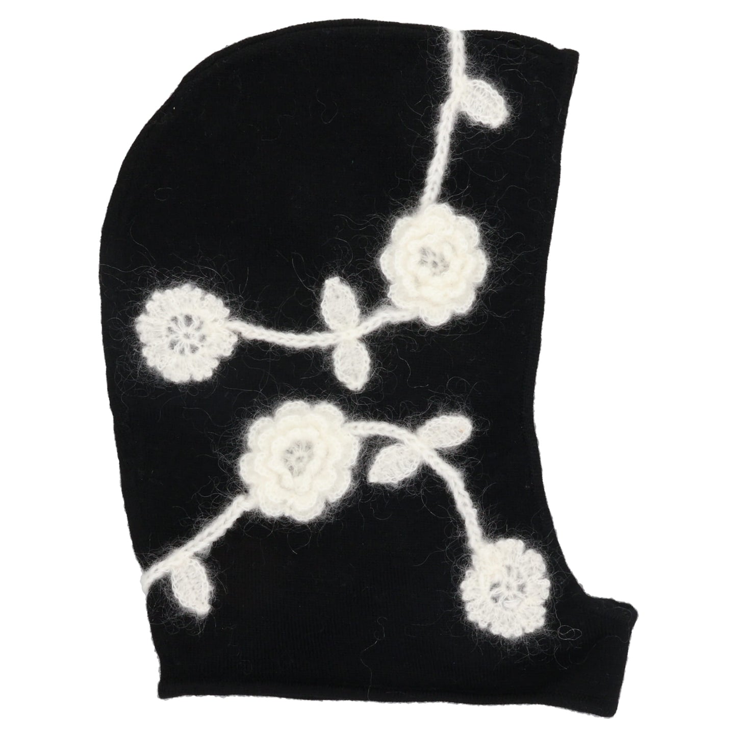 BONNET CROCHET FLOWERS / BLACK