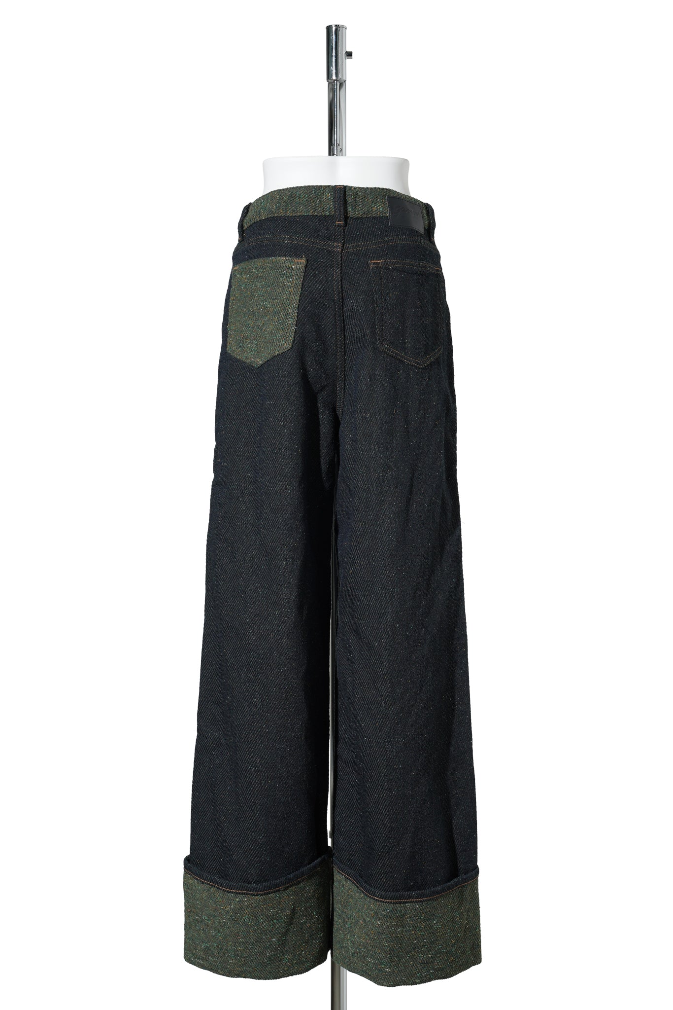 MELANGE TWILL DENIM BAGGY JEANS FOLD-UP / PHANTOM