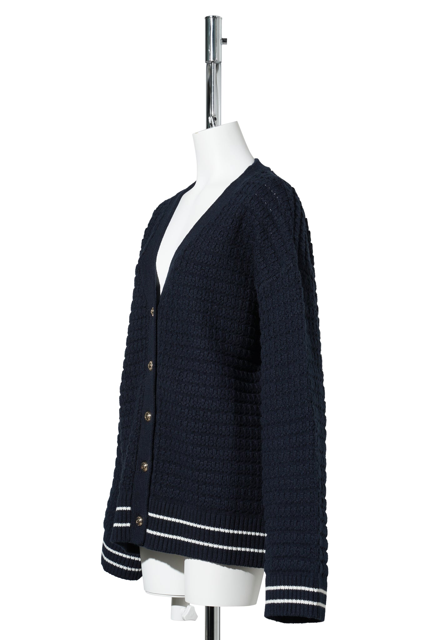 COTTON WOOL MIX BOXY CARDIGAN / SKYCAPTAIN