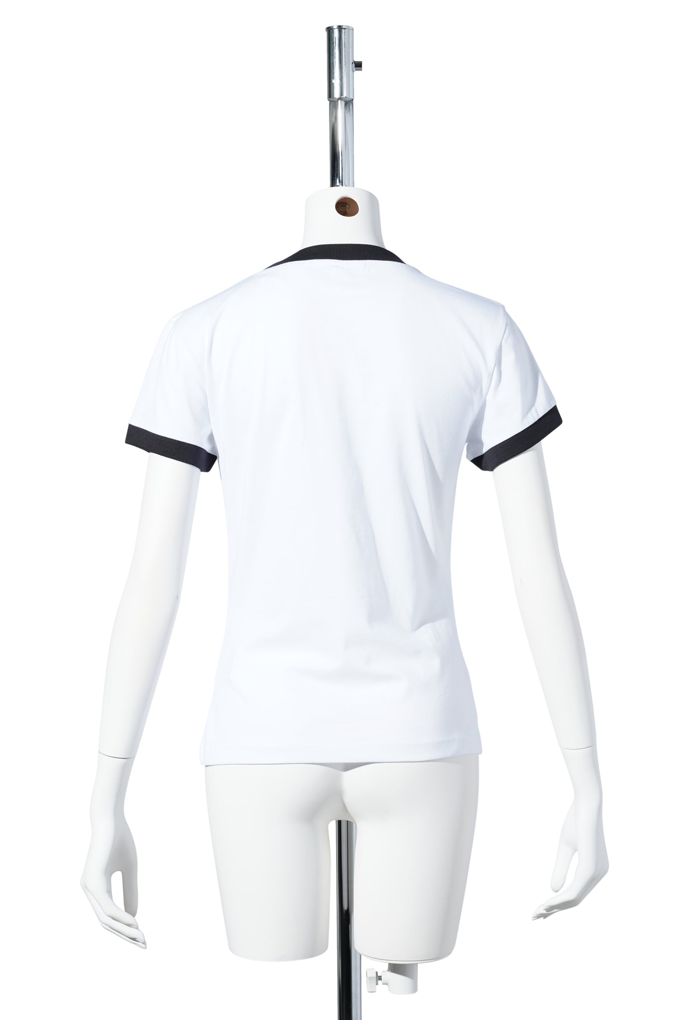 BASIC COTTON JERSEY KITTY FITTED T-SHIRT / BRIGHT WHITE