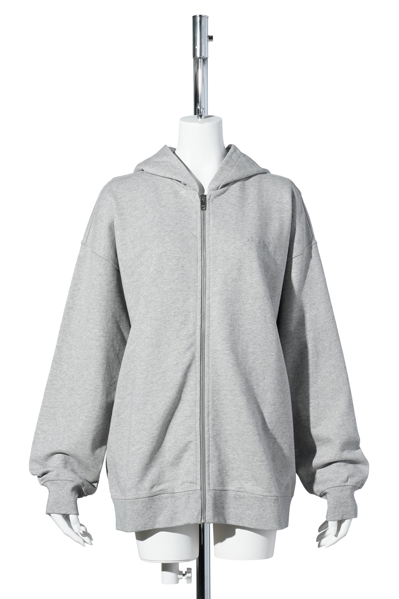 ISOLI TEDDY OVERSIZED ZIP HOODIE / PALOMA MELANGE