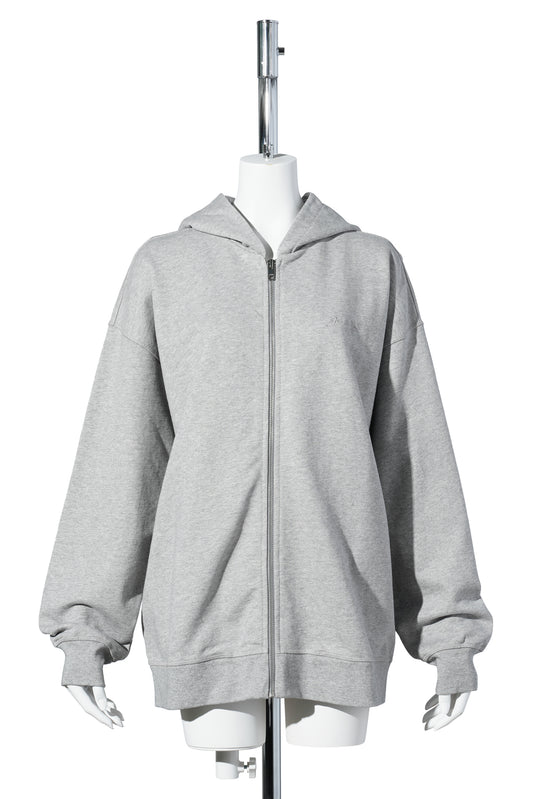 ISOLI TEDDY OVERSIZED ZIP HOODIE / PALOMA MELANGE