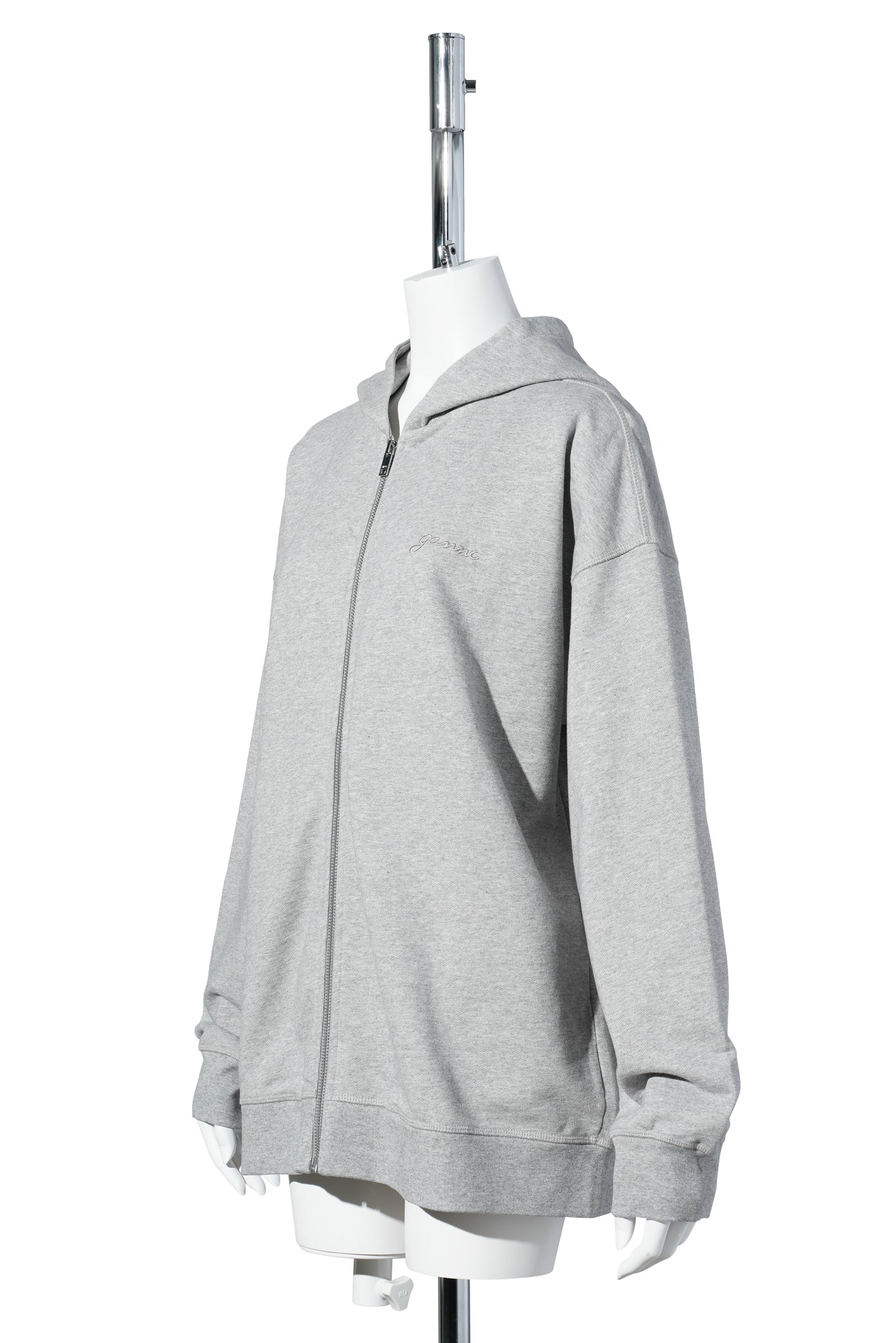 ISOLI TEDDY OVERSIZED ZIP HOODIE / PALOMA MELANGE