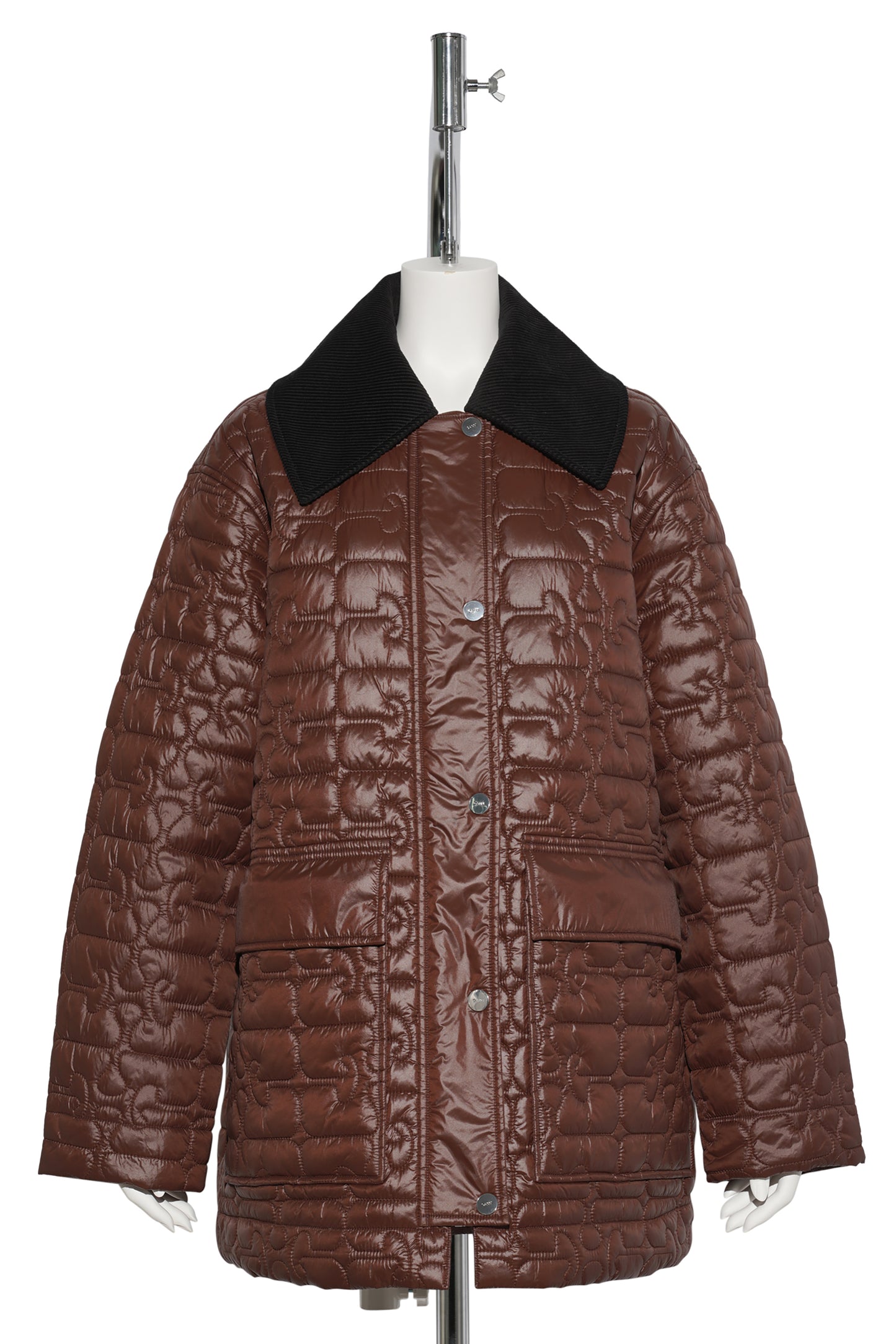 SHINY QUILT MIDI JACKET / CHICORYCOF