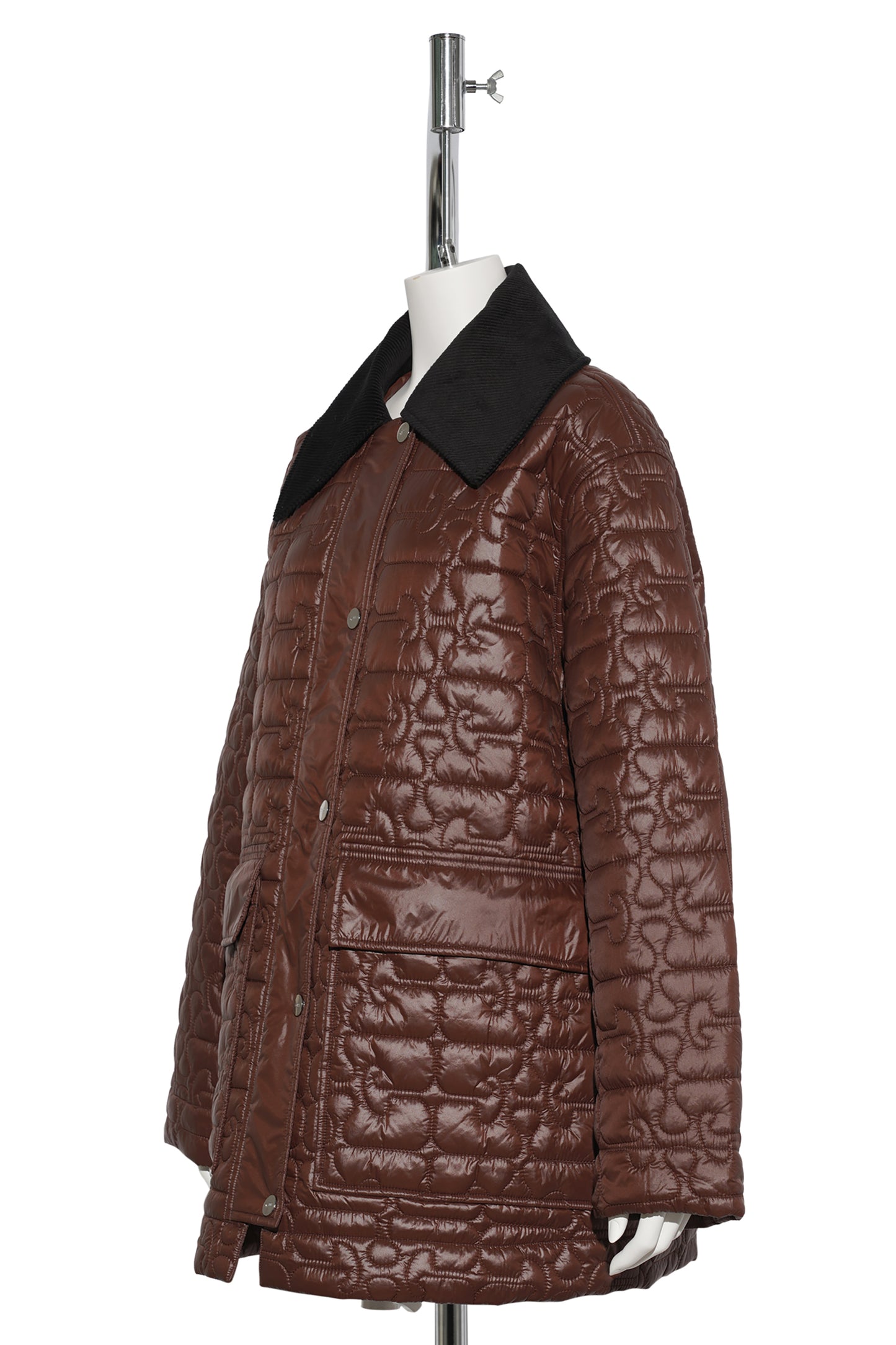 SHINY QUILT MIDI JACKET / CHICORYCOF