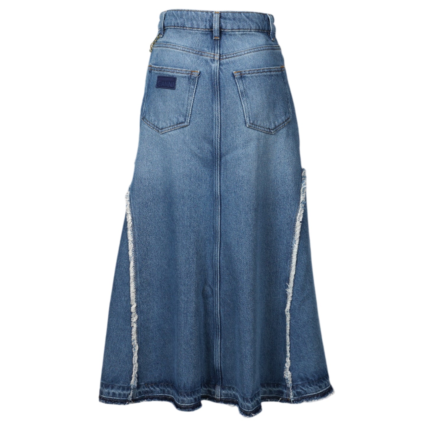 HEAVY DENIM MIDI SKIRT / MBLUSTONE