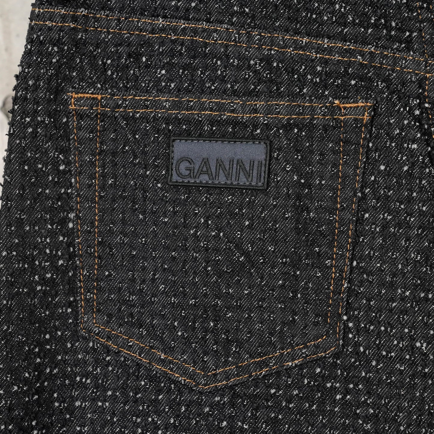 FLUFFY DENIM CARPENTER JEANS / BLACK