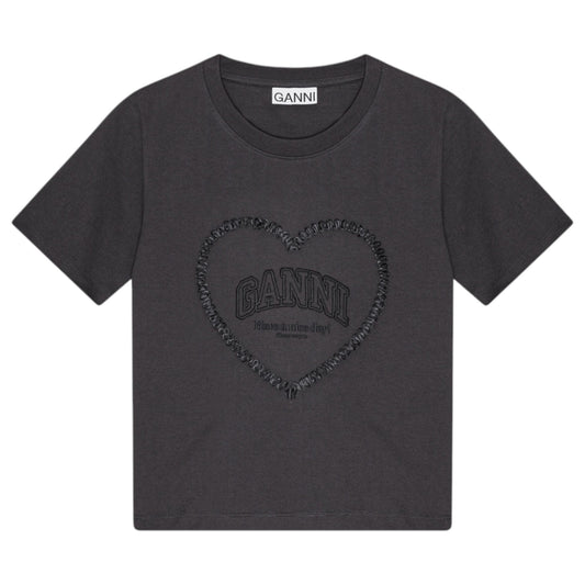 HEARVY COTTON HEART SMALL T-SHIRt / PHANTOM