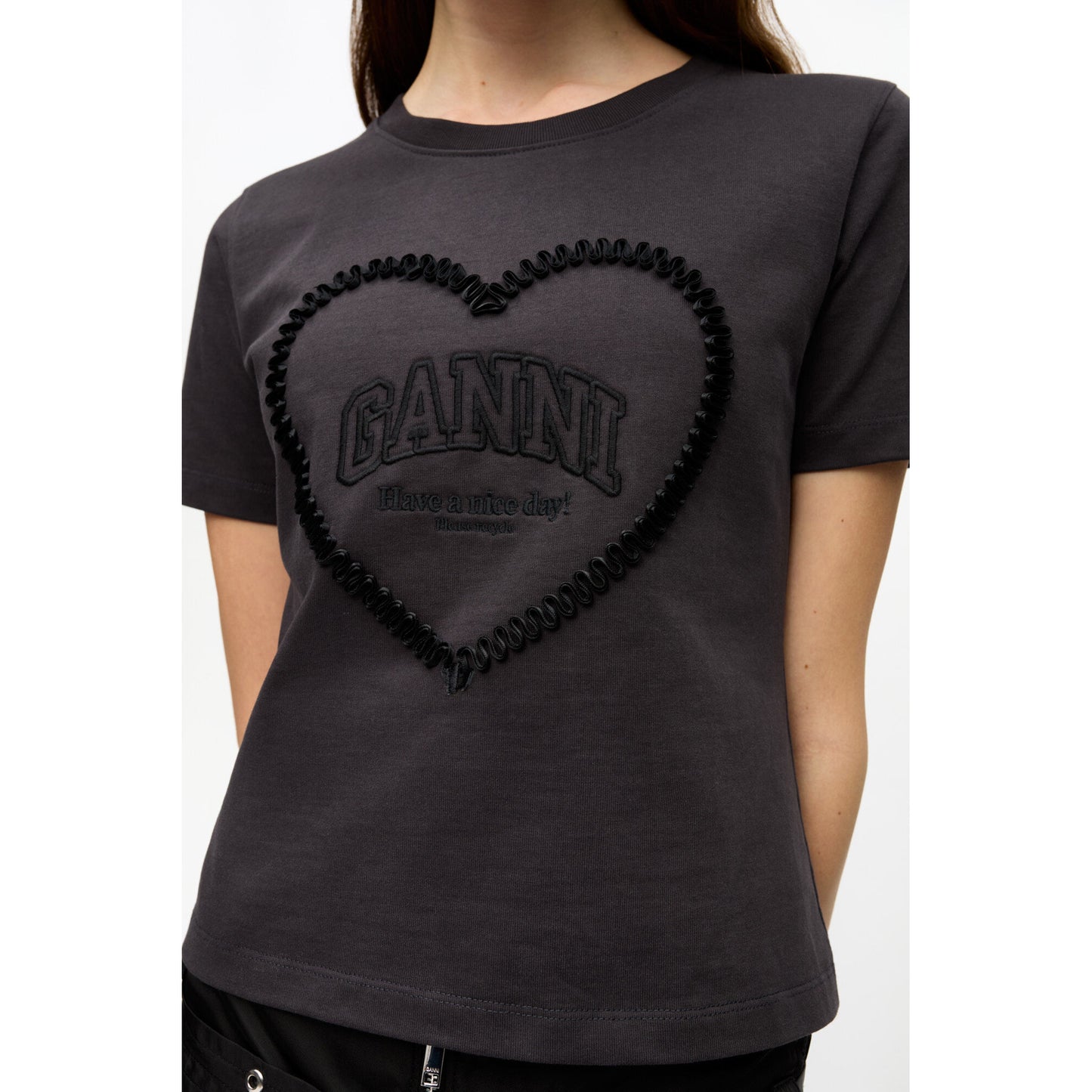 HEARVY COTTON HEART SMALL T-SHIRt / PHANTOM