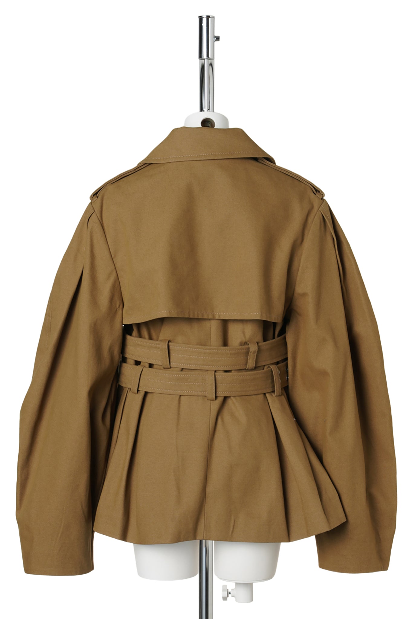 WORKWEAR CANVAS SHORT PEPLUM JACKET / ERMINE