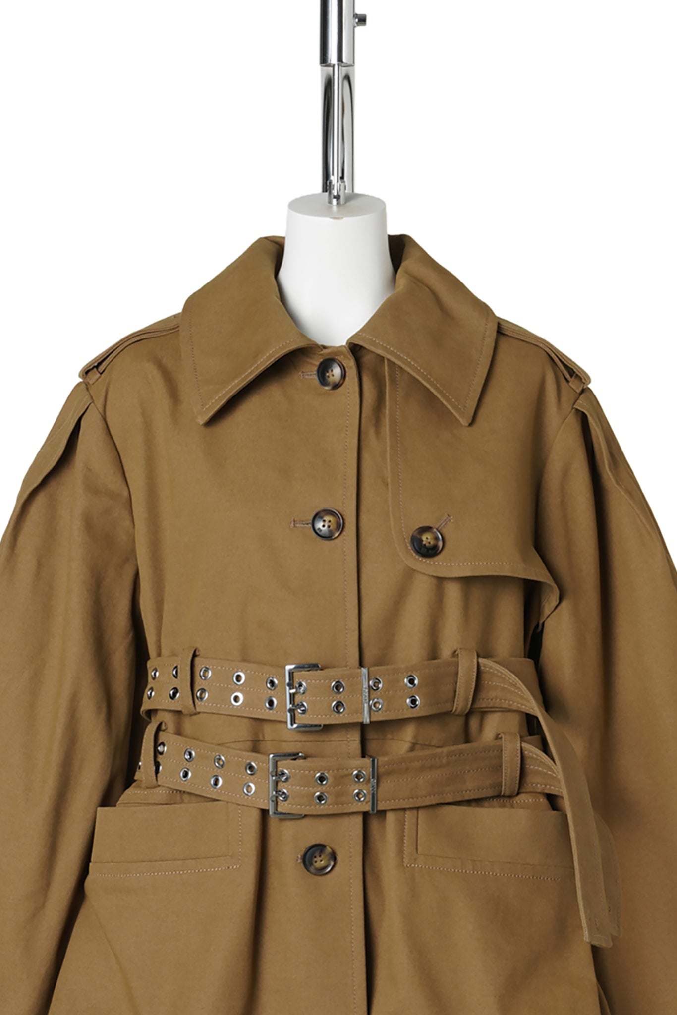 WORKWEAR CANVAS SHORT PEPLUM JACKET / ERMINE