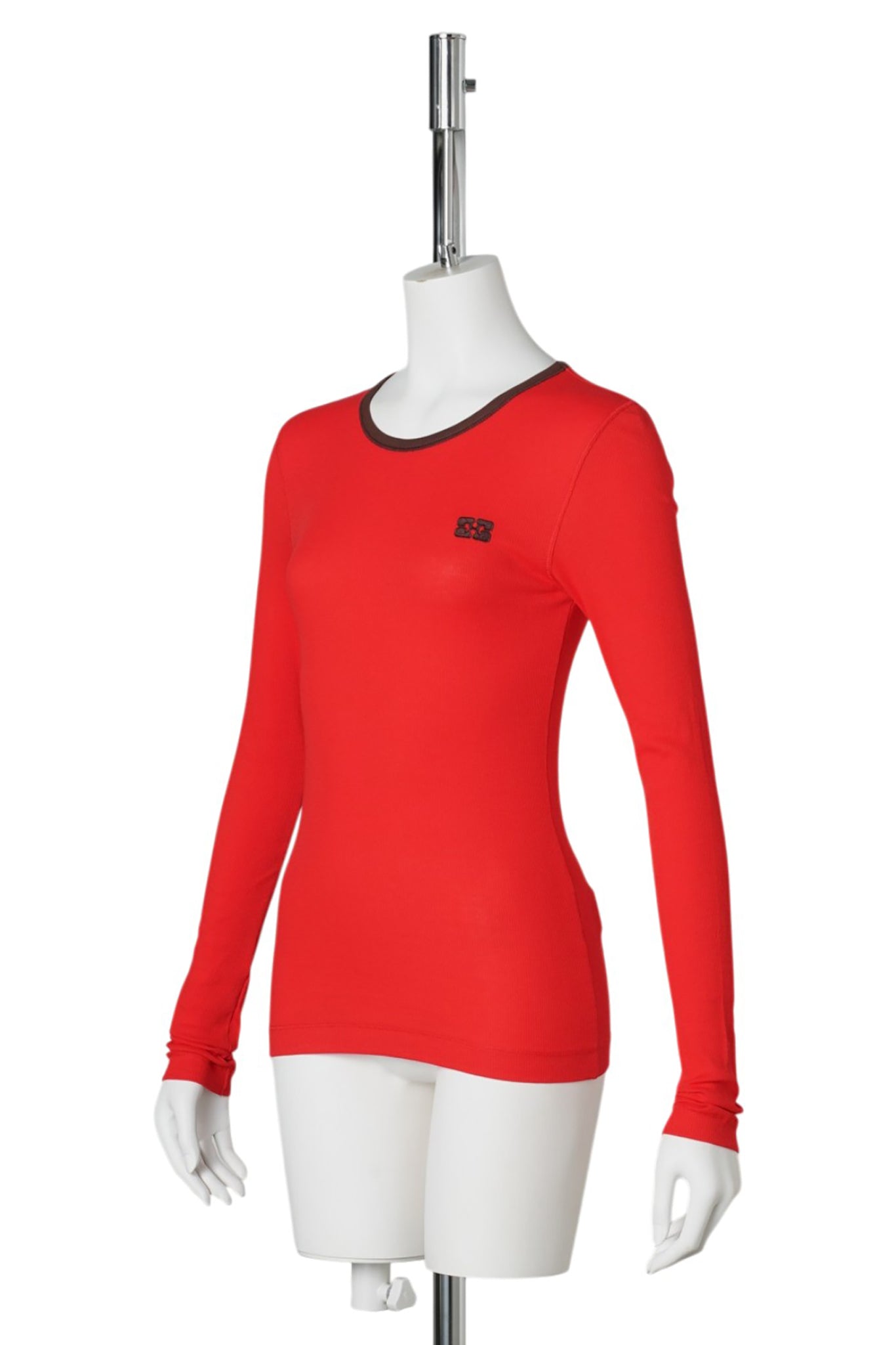 SOFT COTTON RIB LS / HIGH RISK RED