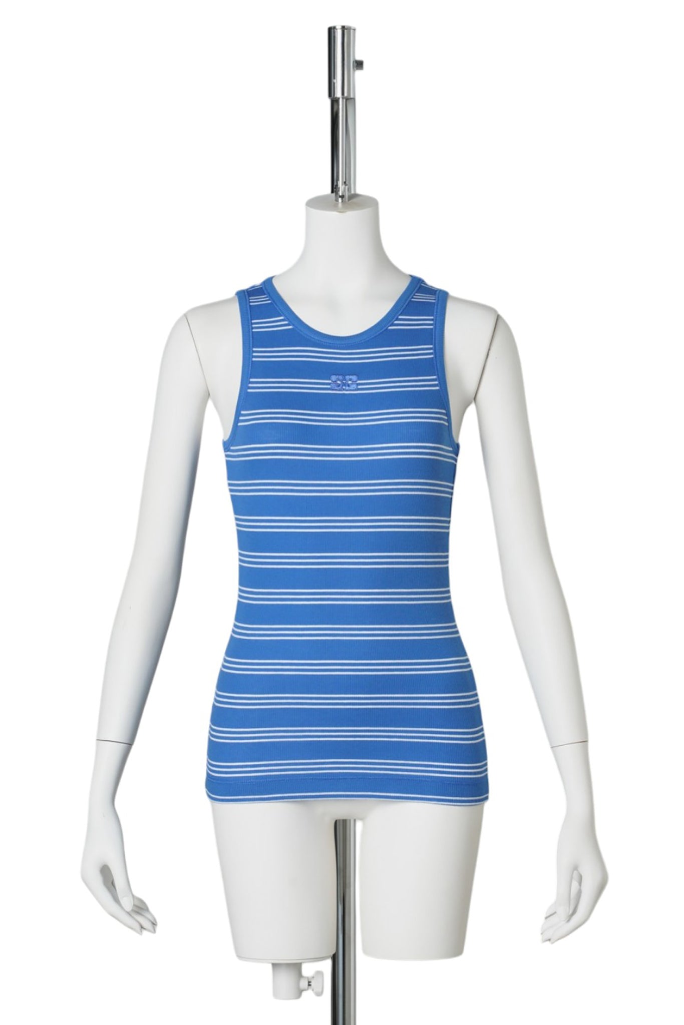 SOFT COTTON RIB STRIPE TANK / NOVEAN NAVY
