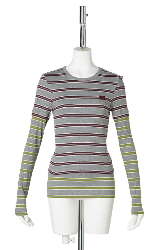 SOFT COTTON RIB LONG SLEEVE DOUBLE LAYER / PORTROYALE