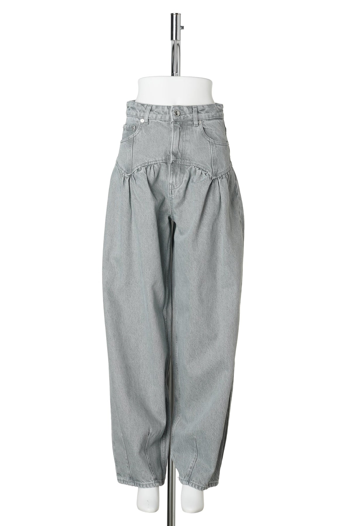 RIGID DENIM CORSET JEANS / LIGHTGREYS