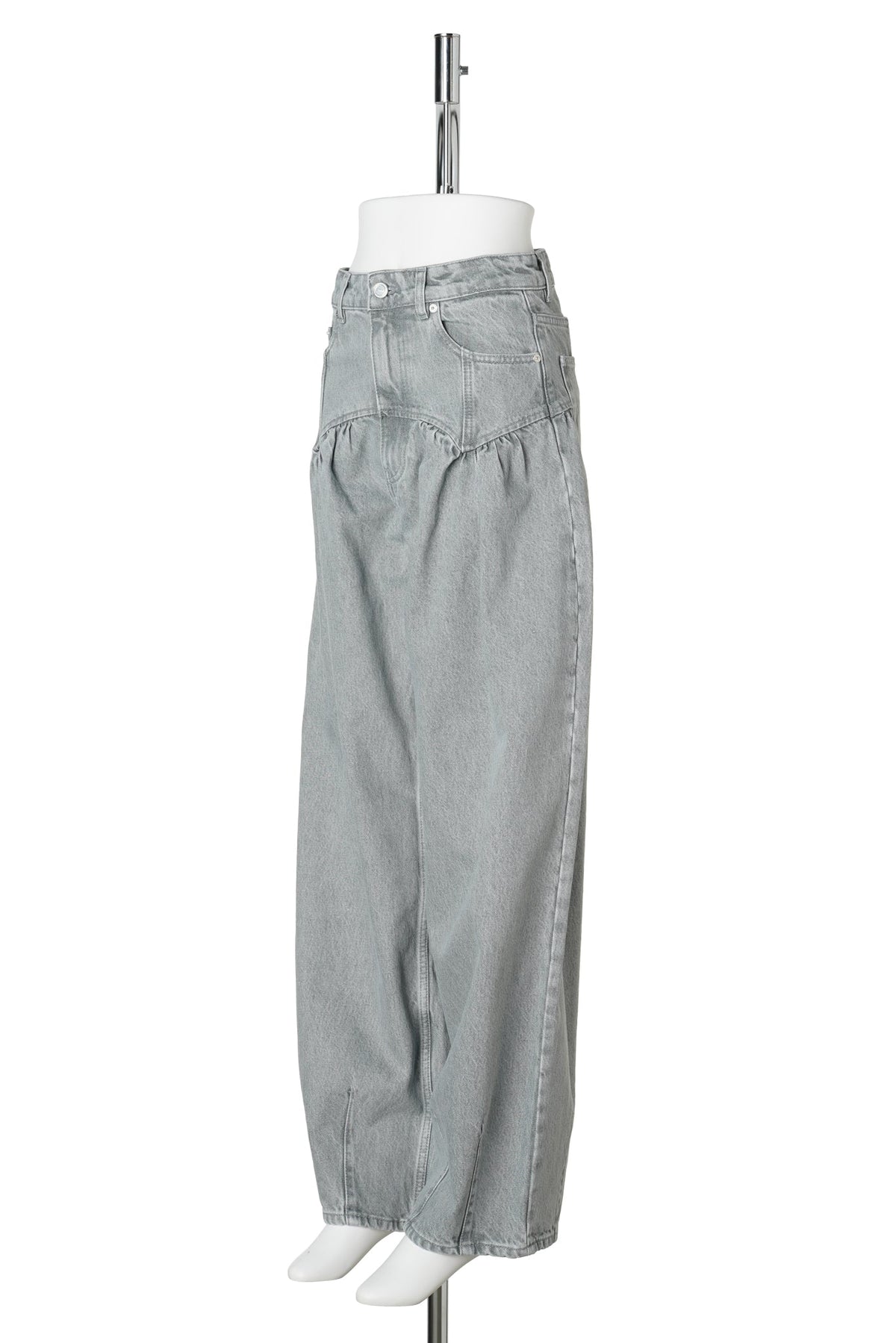 RIGID DENIM CORSET JEANS / LIGHTGREYS