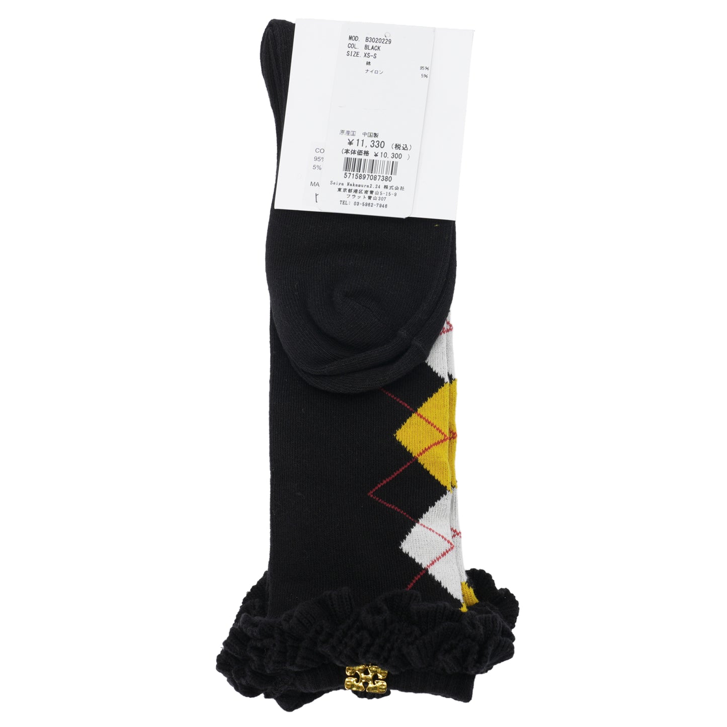 ARGYLE SOCKS / BLACK