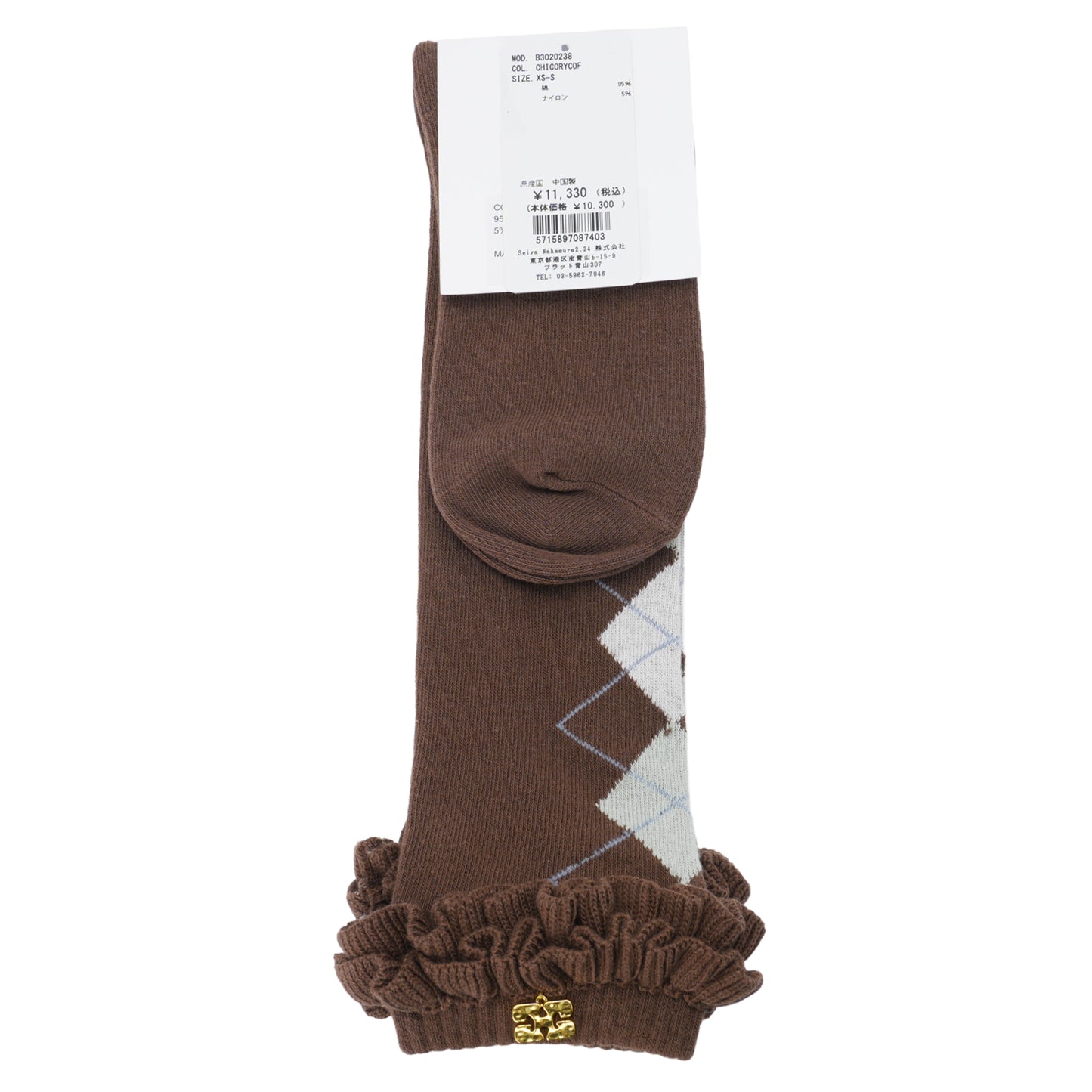 ARGYLE SOCKS / CHICORY COFFEE