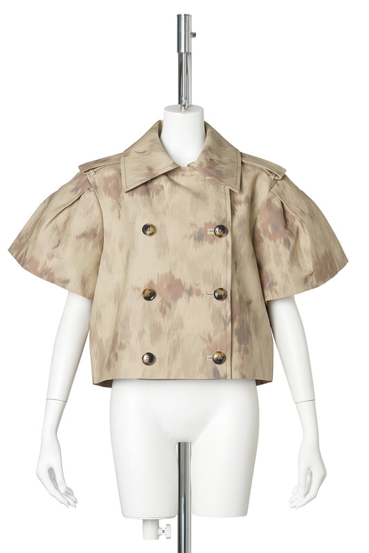DOUBLE COTTON SHORT SLEEVED JACKET PRINTED / WARMSAND