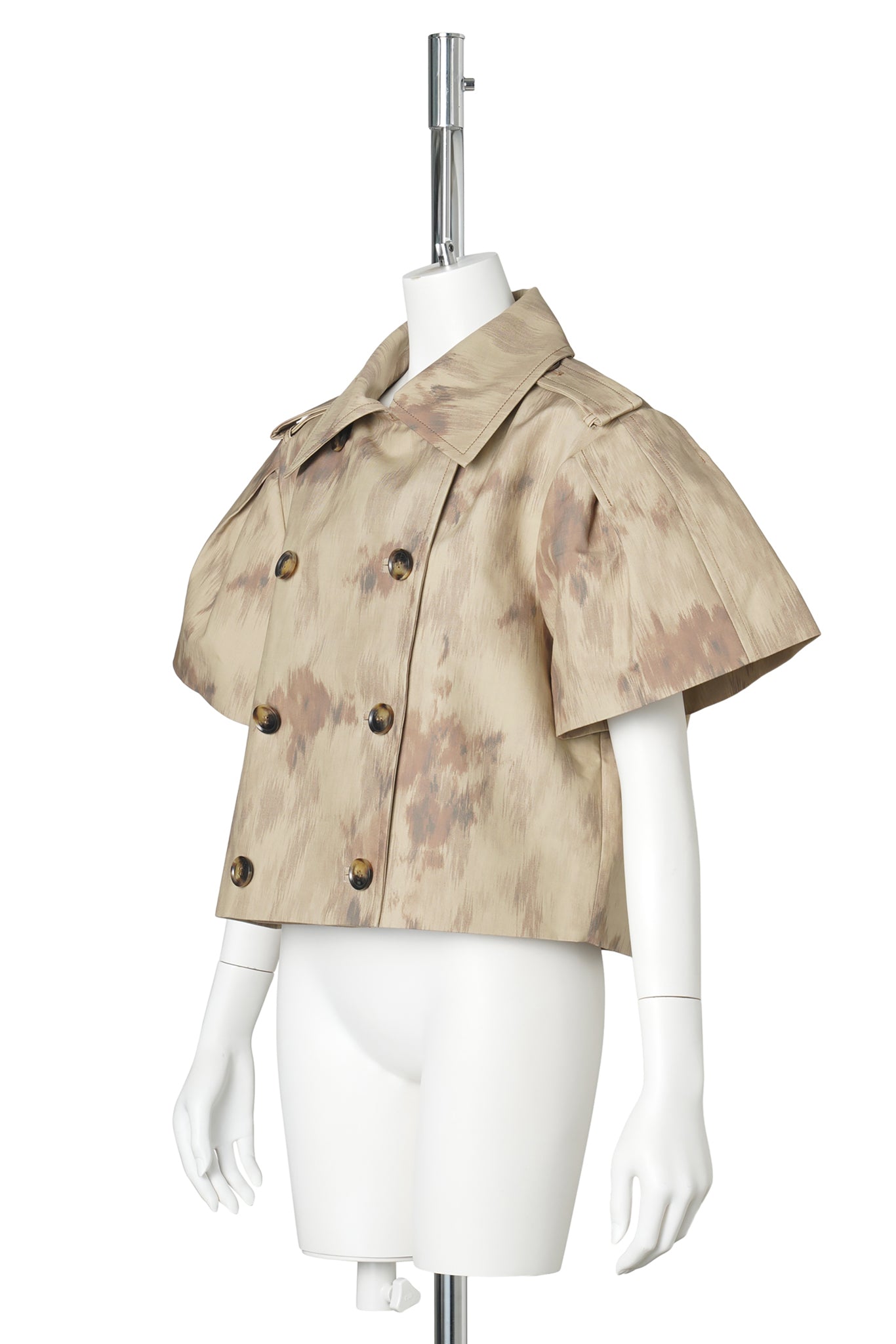 DOUBLE COTTON SHORT SLEEVED JACKET PRINTED / WARMSAND