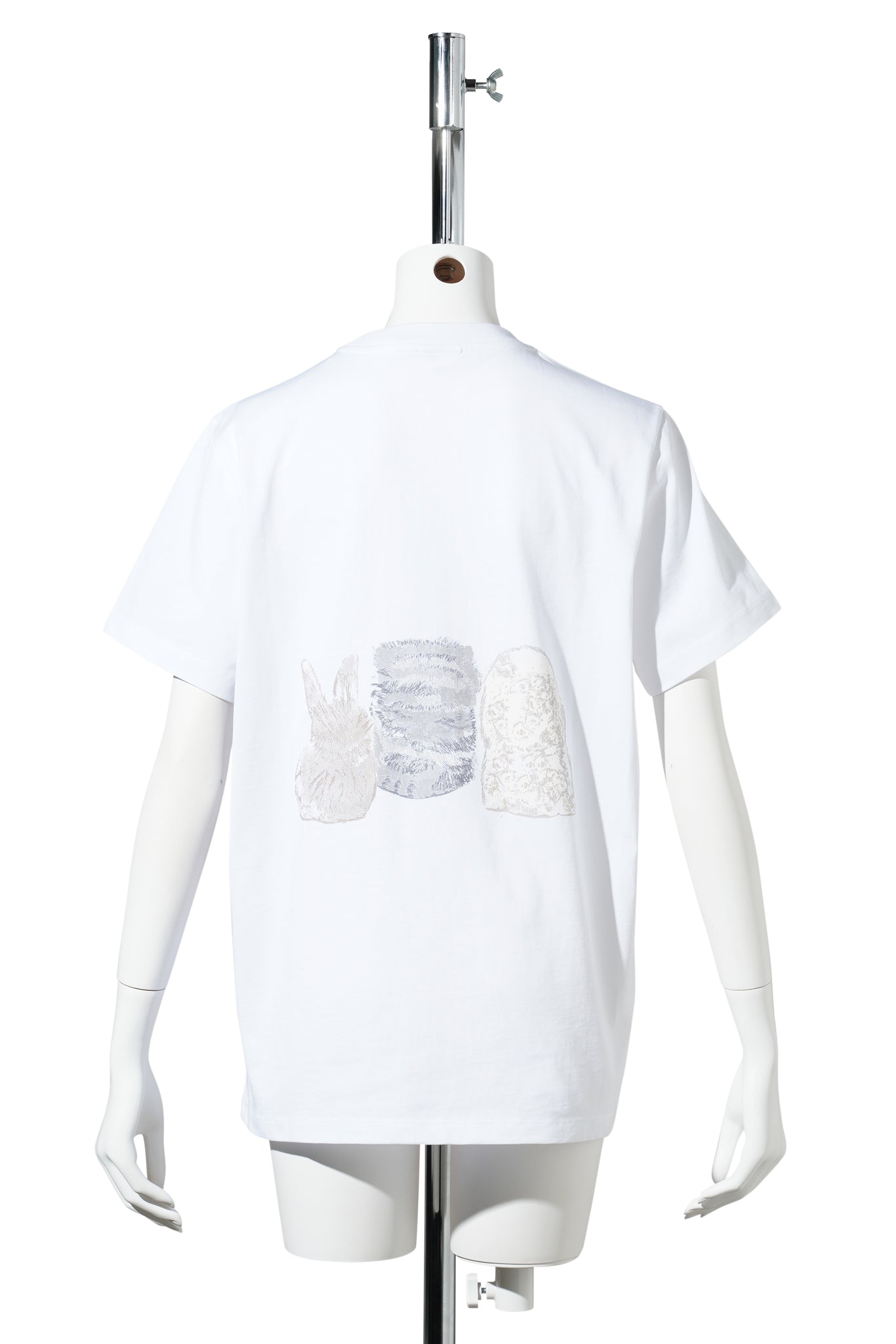 BASIC COTTON JERSEY CUTE ANIMALS / BRIGHT WHITE