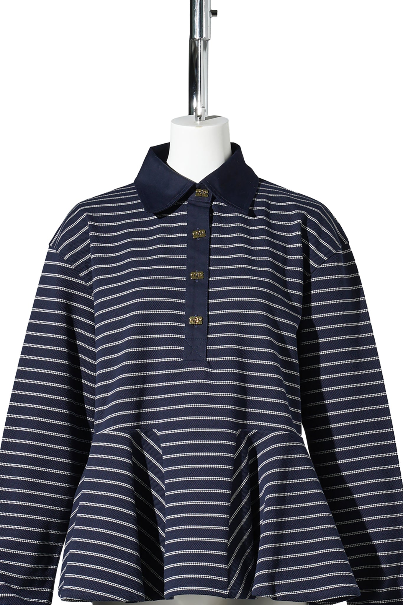 SINGLE PIQUE PEPLUM POLO / SKYCAPTAIN