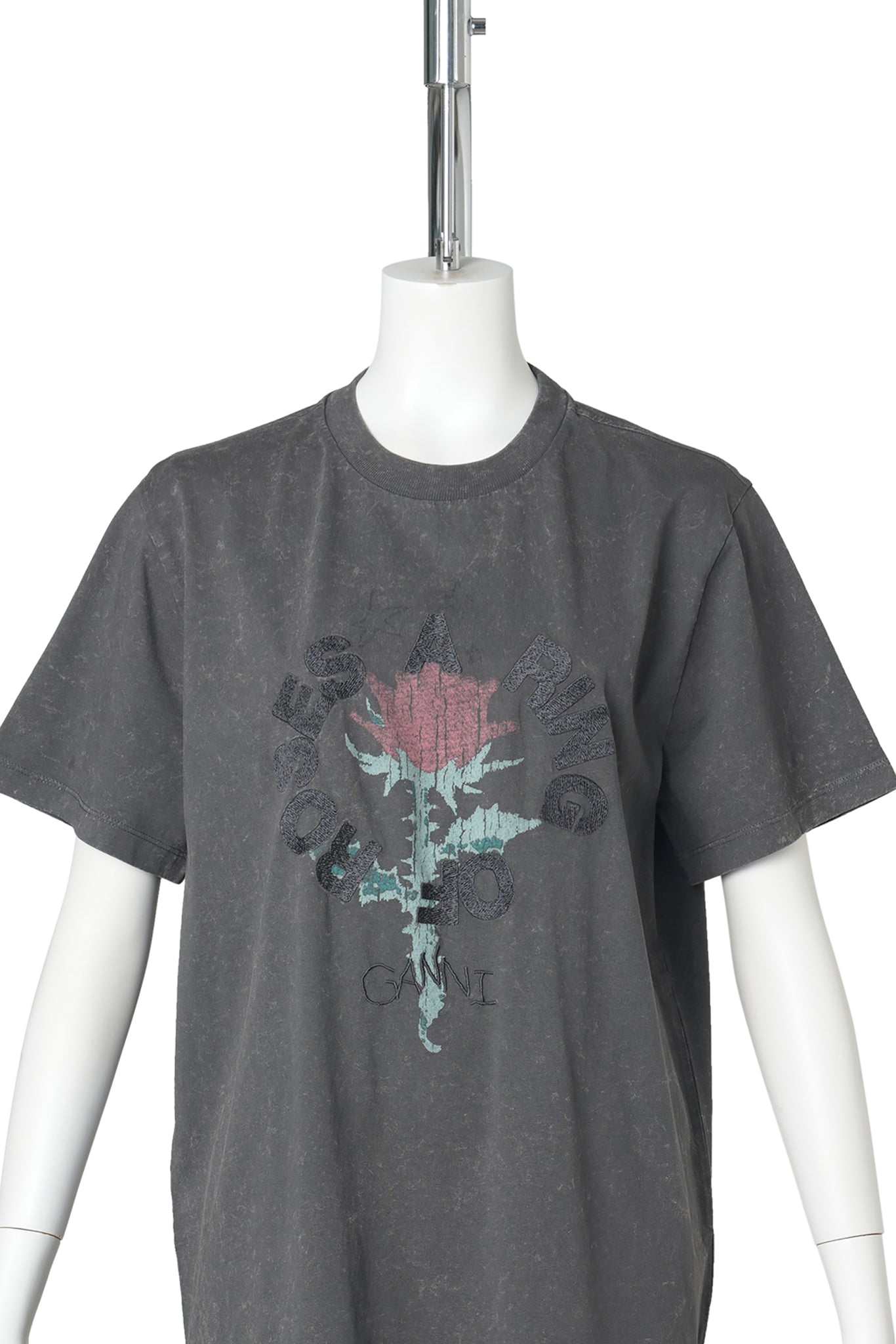 FUTURE HEAVY JERSEY EMBROIDERY T-SHIRT / PHANTOM