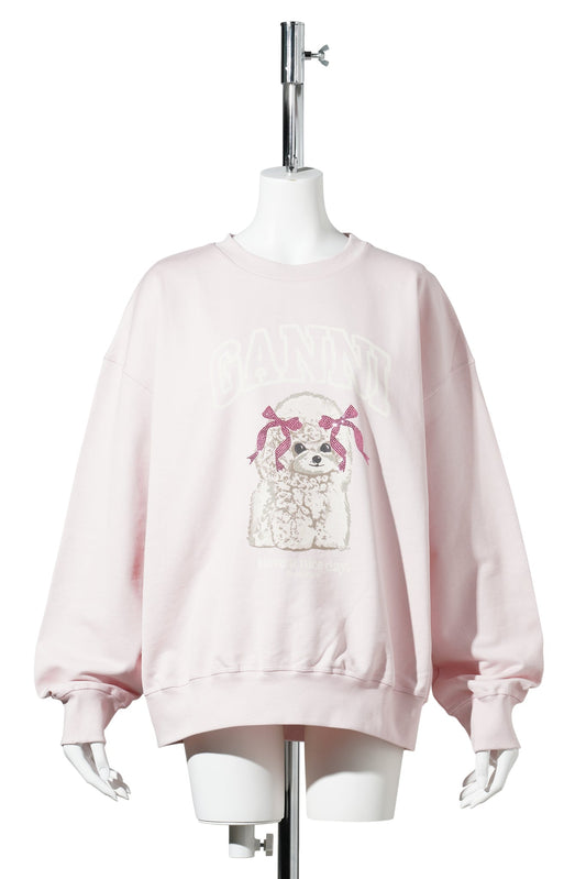 ISOLI CREWNECK PRINTED PUDDLE / CHALK PINK