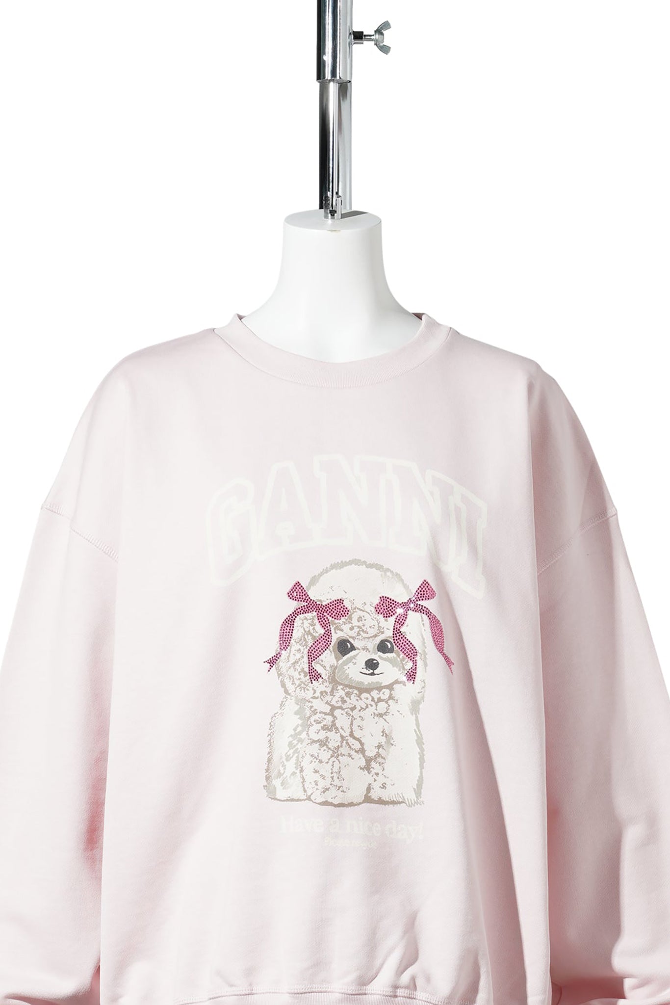 ISOLI CREWNECK PRINTED PUDDLE / CHALK PINK