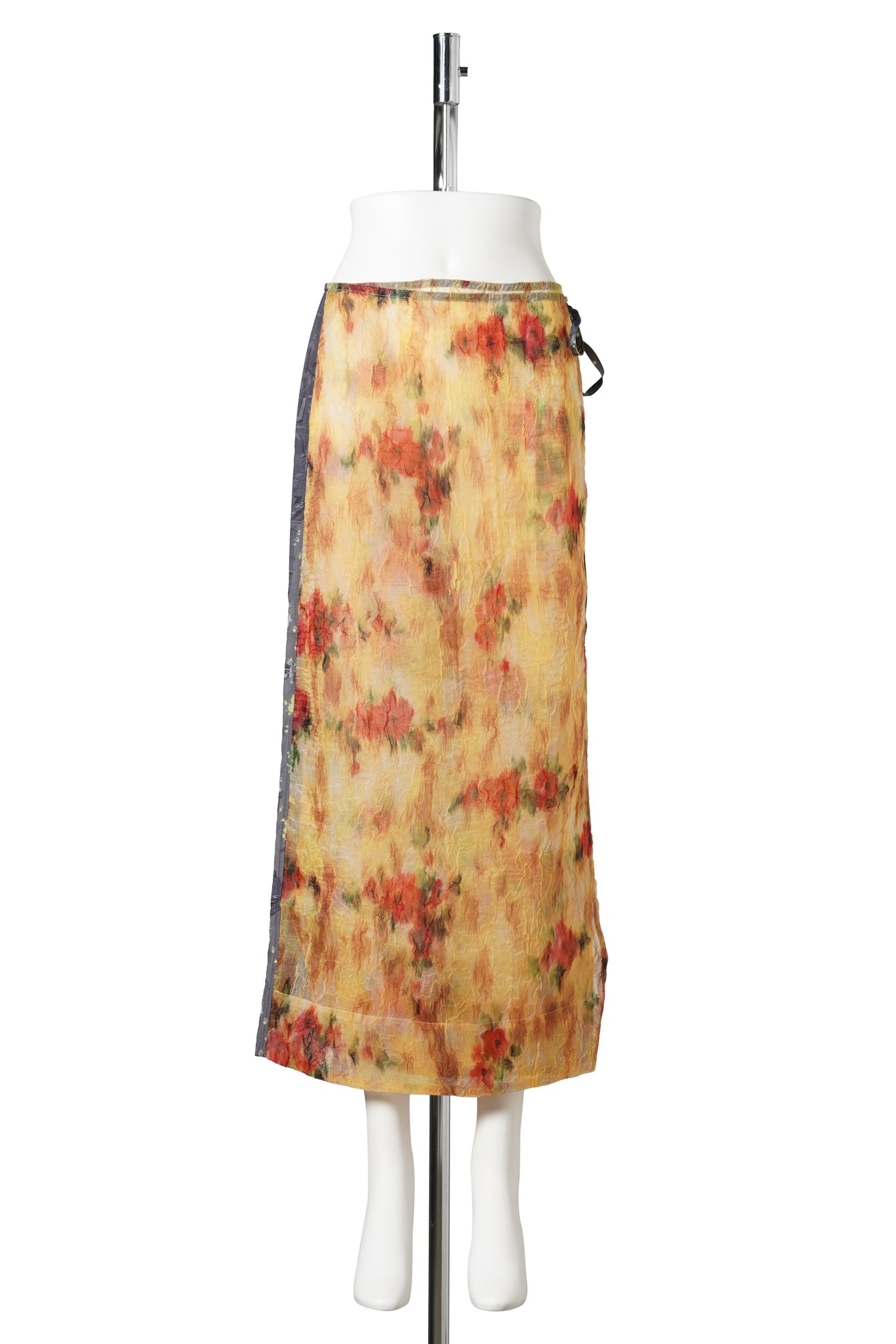 SHIBRORI ORGANZA-FLUID TAFFETA WRAP SKIRT / AURORA
