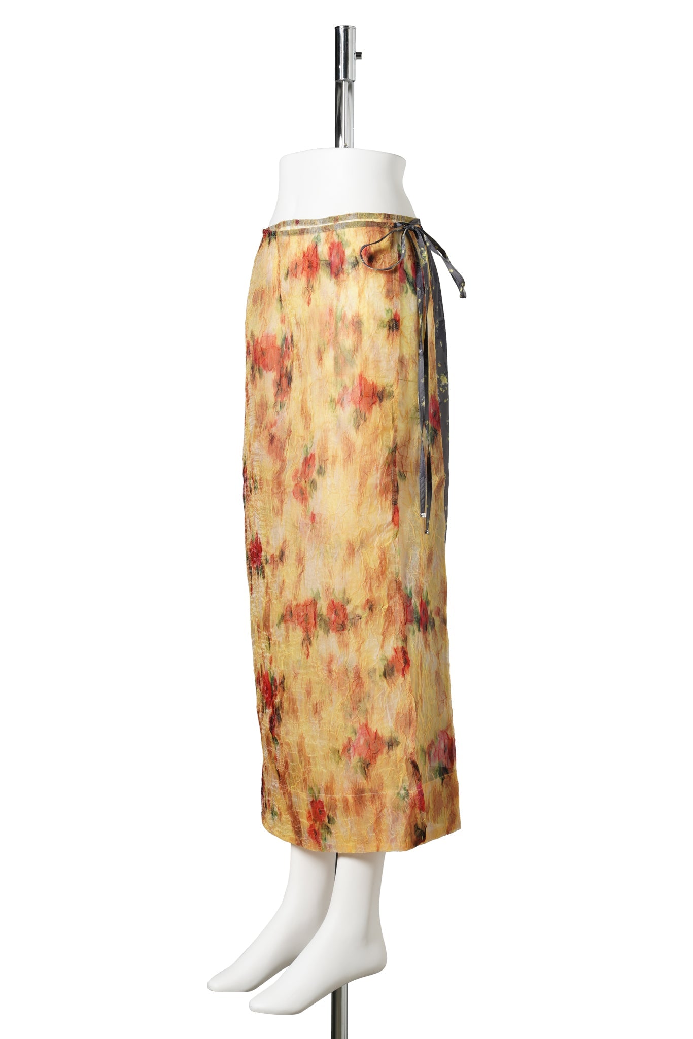 SHIBRORI ORGANZA-FLUID TAFFETA WRAP SKIRT / AURORA