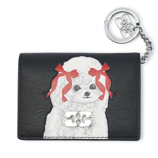 CARD HOLDER WITH FLAP PUDDLE / BLACK