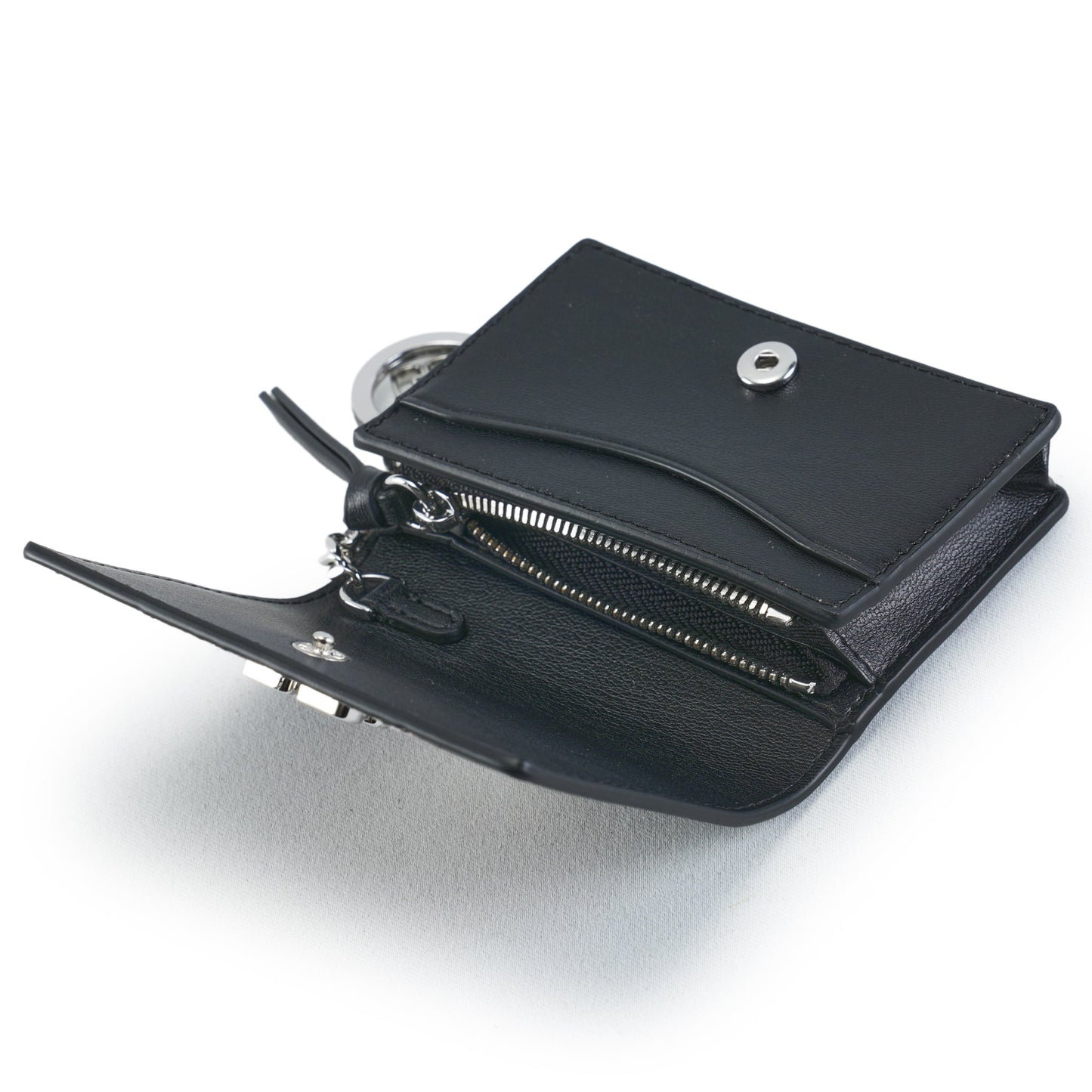 CARD HOLDER WITH FLAP PUDDLE / BLACK