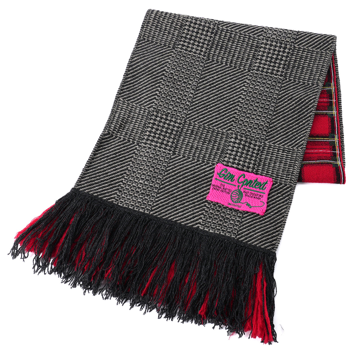 CHECK&CHECK COMBINATION SCARF / 911:MIX