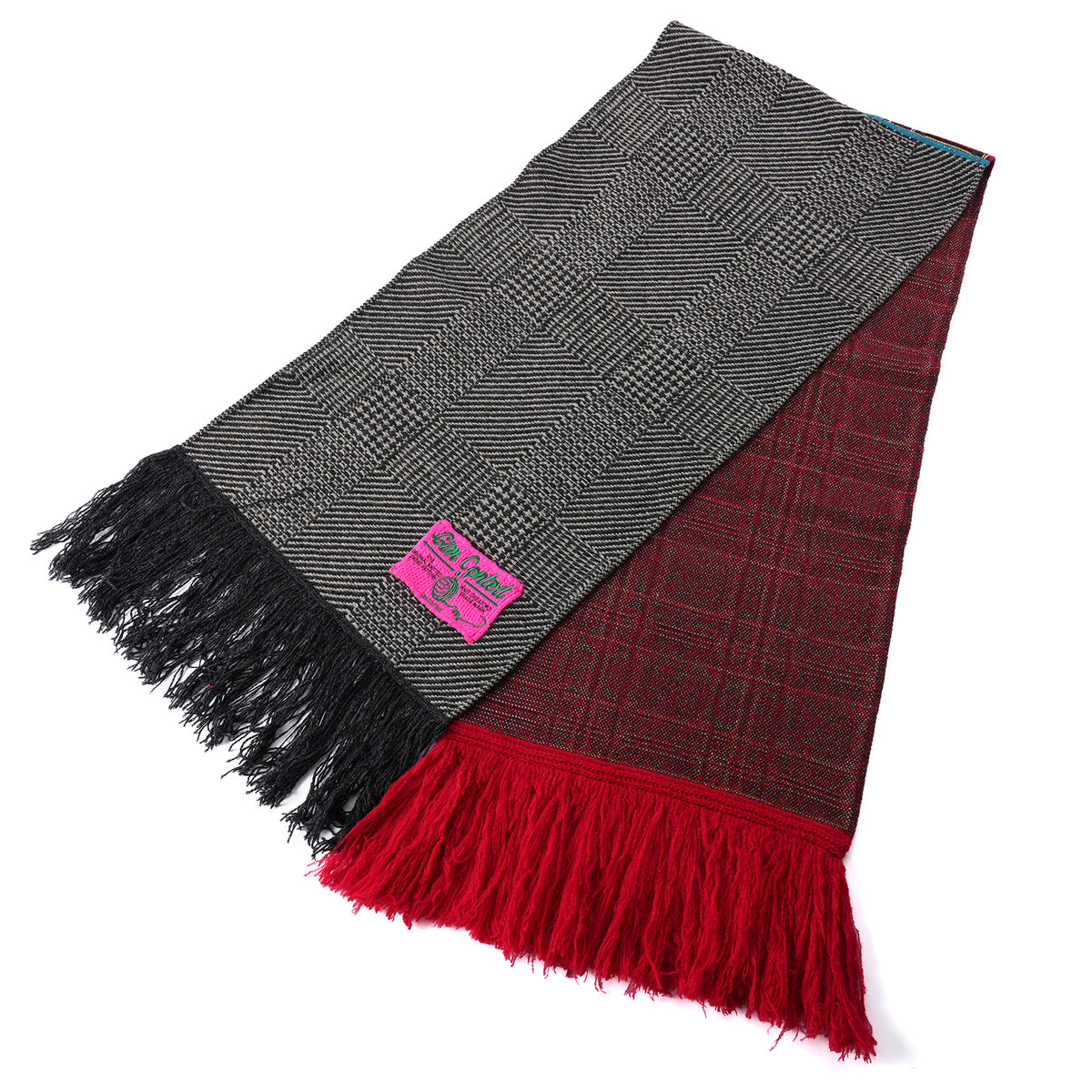CHECK&CHECK COMBINATION SCARF / 911:MIX
