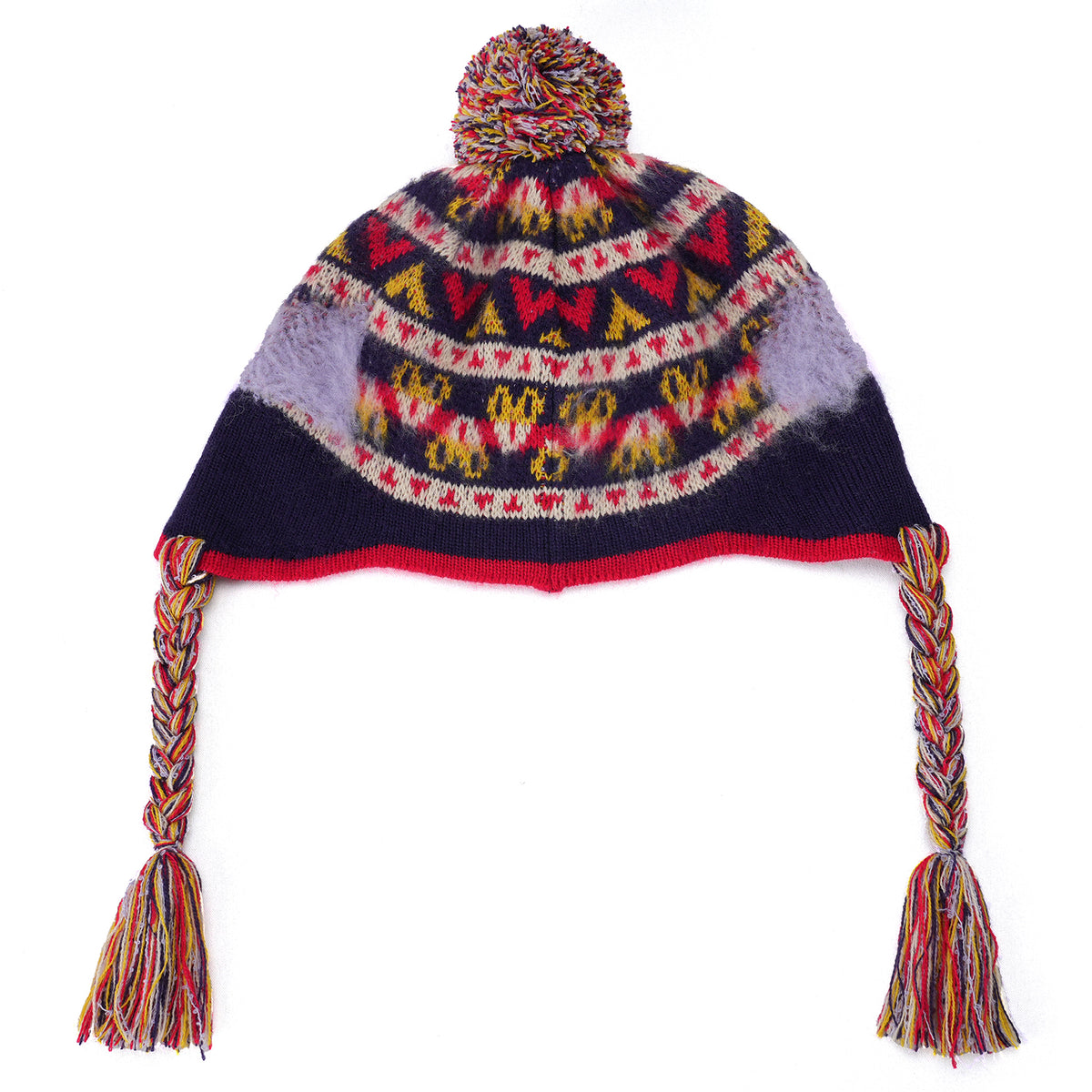 EVAPORATED FAIR ISLE KNIT CAP / 705:NAVY