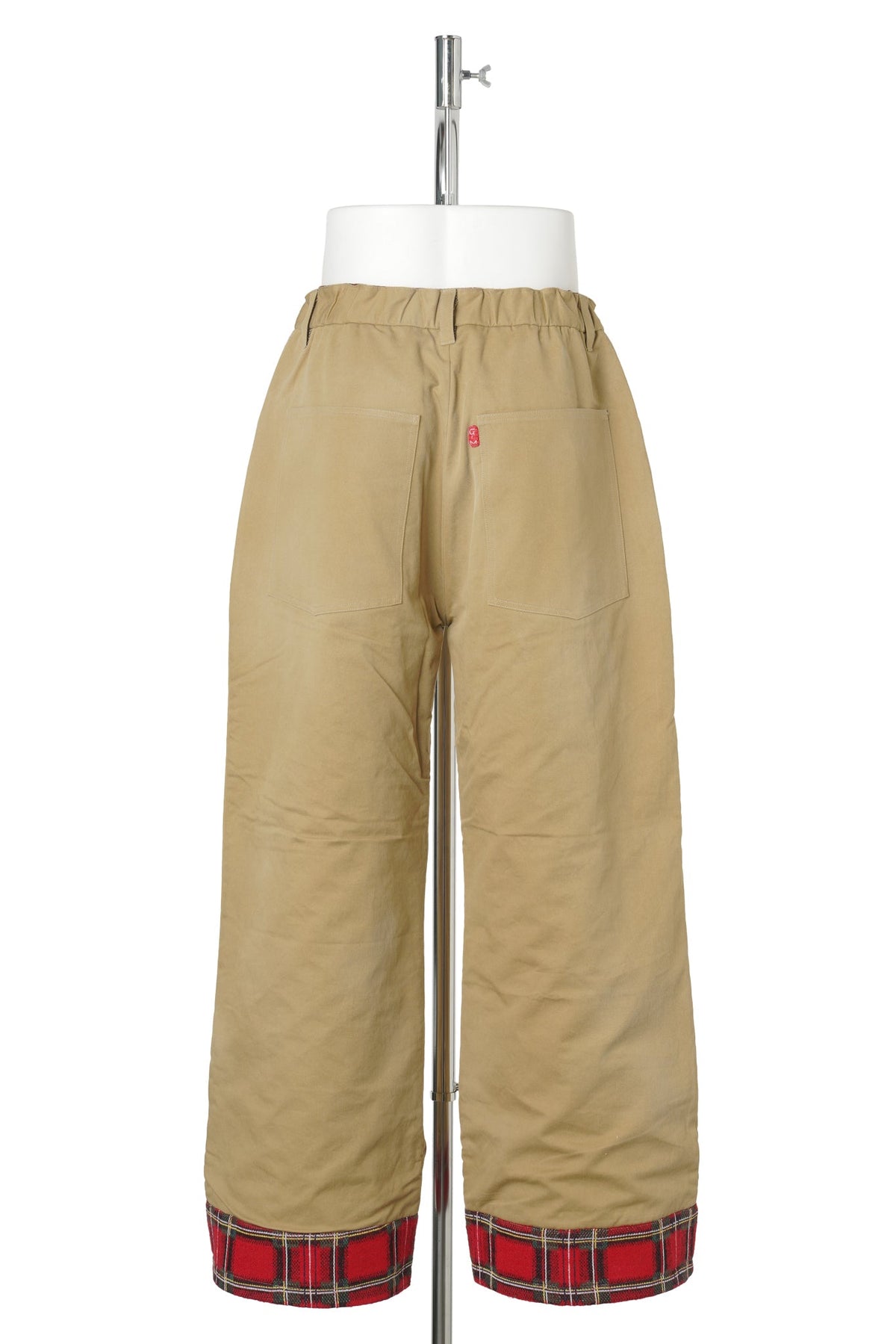 REVERSIBLE PEEKING KNIT WIDE CHINO PANTS / 303:BEIGE