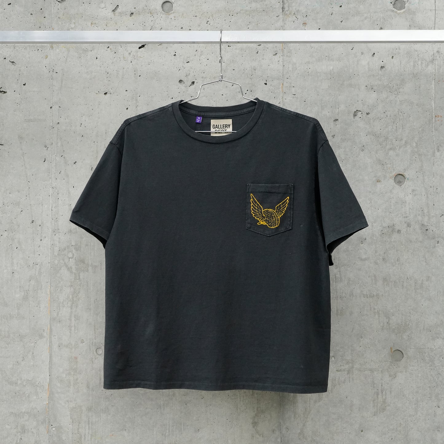 FLYING BRAIN POCKET TEE / VINTAGE BLACK