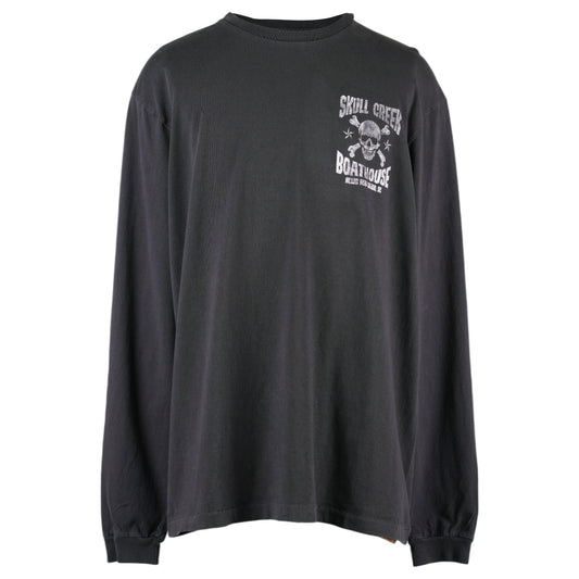 SKULL CREEK L S TEE / VINTAGE BLACK