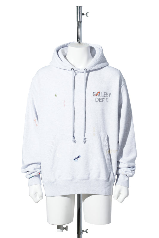 GD PAINT LOGO HOODIE / LIGHT HEATHER GREY