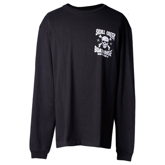 SKULL CREEK L S TEE / VBLK