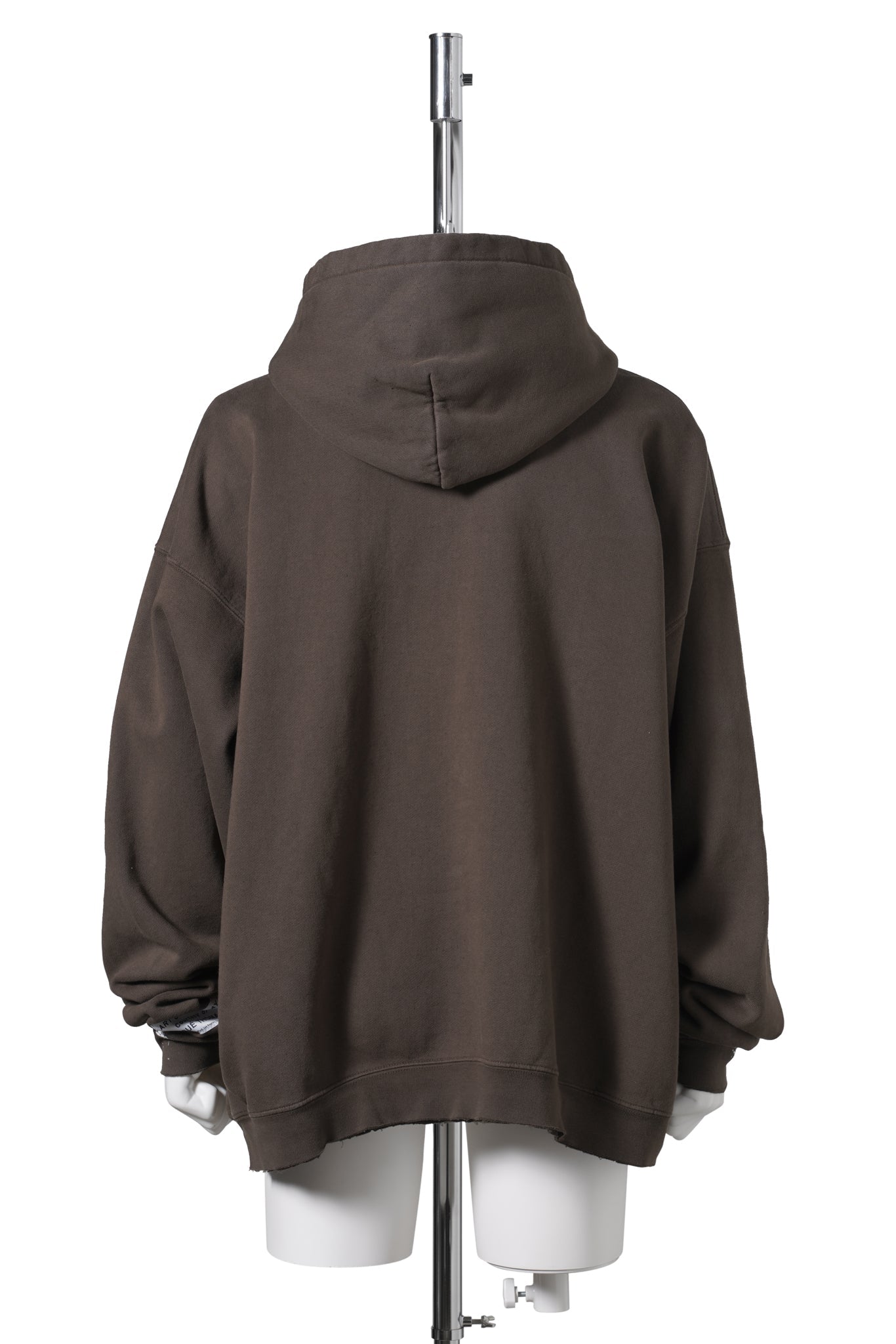 FRENCH LOGO PAINTED HOODIE / SEPIA